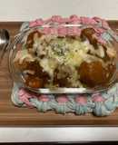 残りのカレーで作るパングラタン☺️