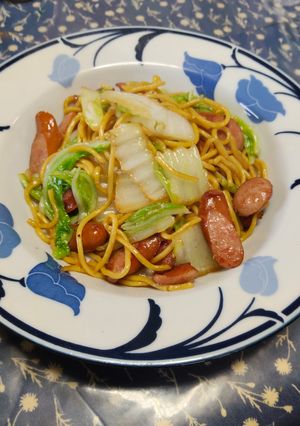 白菜とソーセージの醤油焼きそば-レシピのメイン写真