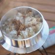 かに缶とニンニク炊き込みご飯