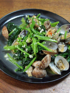 あさりとほうれん草のにんにく炒め-レシピのメイン写真