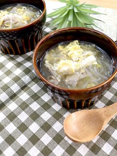 糖質制限★しらたきとレタスのたまごスープ-レシピのメイン写真