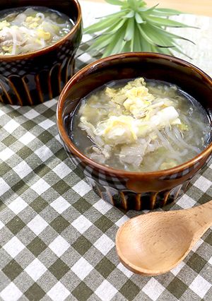 糖質制限★しらたきとレタスのたまごスープ-レシピのメイン写真