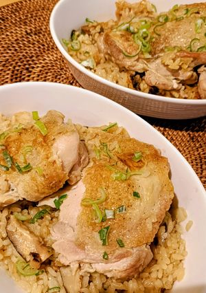 炊飯器で柔らか！鶏ももの中華風炊込みご飯-レシピのメイン写真