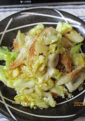 キャベツとちくわの炒めもの😋♪-レシピのメイン写真