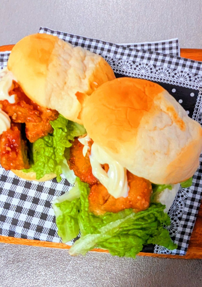 旨たれ唐揚げバーガー-レシピのメイン写真