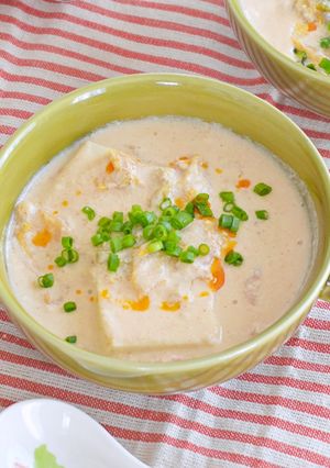 ＼大同電鍋レシピ／豆腐とキムチ腸活スープ-レシピのメイン写真