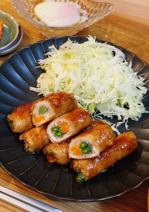 野菜の肉巻き🐾甘辛味噌だれ-レシピのメイン写真