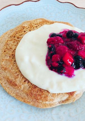 米粉とそば粉のパンケーキ　グルテンフリー-レシピのメイン写真