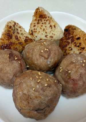余った焼き肉タレで肉巻きライスボール手作り塩ダレ-レシピのメイン写真