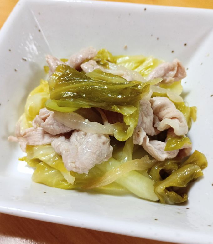 キャベツと豚こまの酢煮 by ドナルドみち 【クックパッド】 簡単