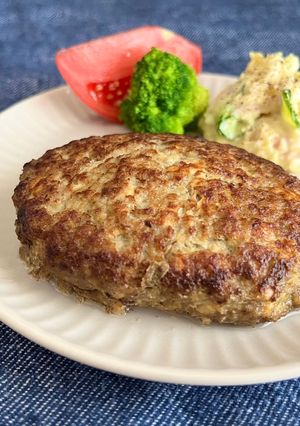 黄金比！豆腐入りジューシーハンバーグ-レシピのメイン写真