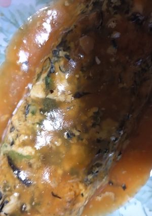 ひじきリメイク〜甘酢あんかけオムレツ-レシピのメイン写真