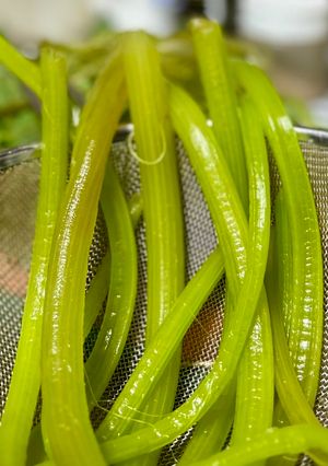 電子レンジでフキの下処理-レシピのメイン写真