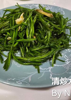 台湾家庭料理*水蓮(野菜)の炒め-レシピのメイン写真