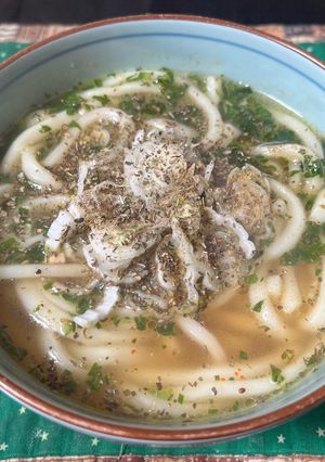ジェノベーゼうどん（かけうどん）-レシピのメイン写真