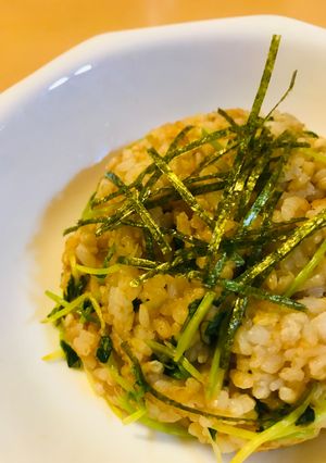豆苗＆きなこのドレッシングチャーハン-レシピのメイン写真