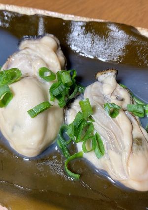 牡蠣の酒蒸し(昆布焼き)-レシピのメイン写真