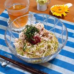 รูปของ ねばねば梅オクラ豚しゃぶそうめん