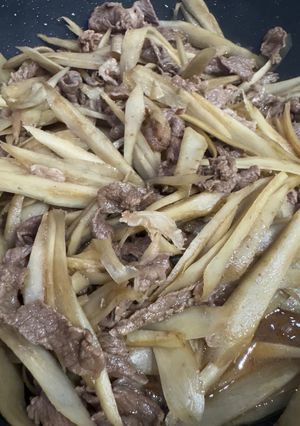 めんつゆ　牛肉ごぼう-レシピのメイン写真