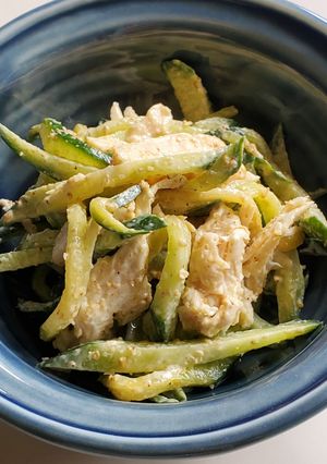 きゅうりと鶏ささみの胡麻マヨ和え-レシピのメイン写真