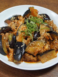 茄子と豚肉のコチュジャン炒め-レシピのメイン写真