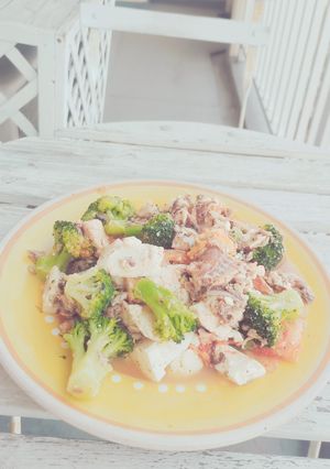 サバとブロッコリーお豆腐キムチ炒め-レシピのメイン写真