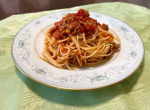 シンプル定番の ミートソースパスタ-レシピのメイン写真