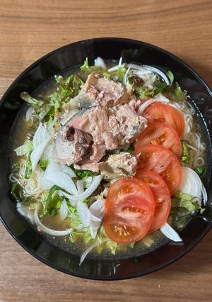 アジア風サバ缶そうめん-レシピのメイン写真