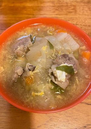 余った肉と野菜でカルビスープ-レシピのメイン写真