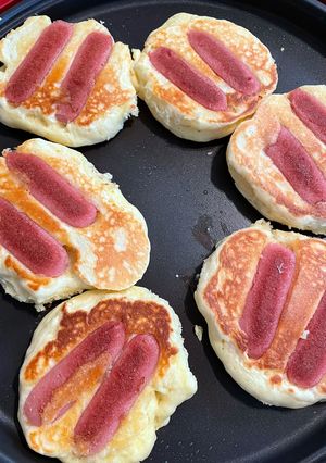 豆腐入りウインナーパンケーキふわもち-レシピのメイン写真