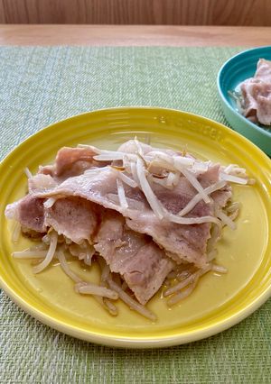 超簡単♪豚肉ともやしのレンジ蒸し-レシピのメイン写真