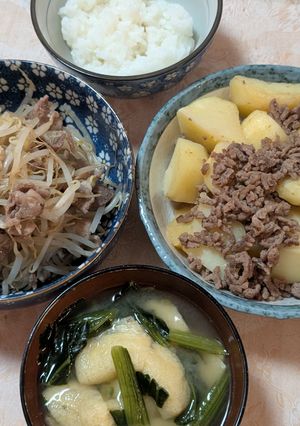 簡単★じゃがいもと挽肉の炒め煮-レシピのメイン写真