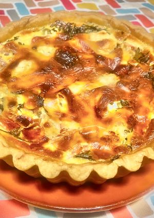 超簡単☆春菊とトマトチーズのキッシュ♪♪-レシピのメイン写真