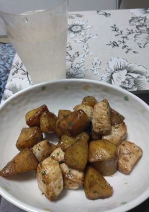 焼きそば味のポテトとチキン-レシピのメイン写真