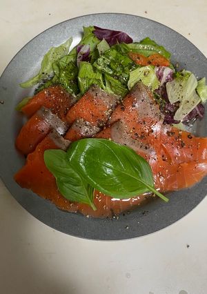 簡単手抜き！スモークサーモンのおつまみ-レシピのメイン写真