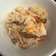 รูปของ 鳥&キノコご飯！