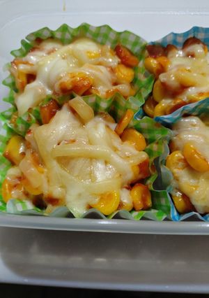 コーンのケチャ＆チーズ焼き-レシピのメイン写真