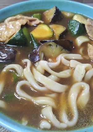 夏野菜カレーうどん-レシピのメイン写真