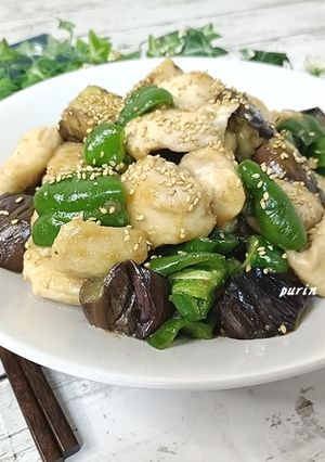 鶏胸肉とピーマンのニンニク焼肉のタレ炒め-レシピのメイン写真