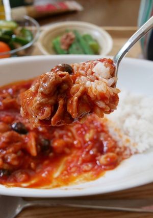 豚肉トマト煮のっけごはん-レシピのメイン写真