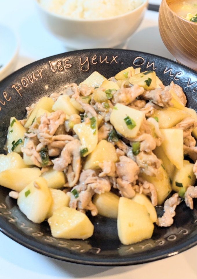 豚肉と長いものわさびしょう油炒め-レシピのメイン写真