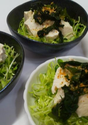 我が家の豆腐サラダ～( =＾ω＾)笑っ-レシピのメイン写真