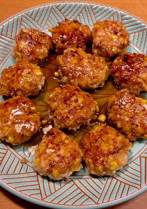 プチプチとうもろこしのつくね♪照り焼きバター味！-レシピのメイン写真