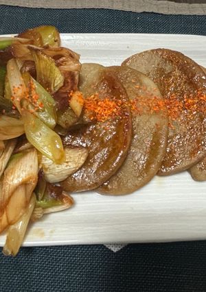 黒はんぺんと葱の醤油焼き-レシピのメイン写真