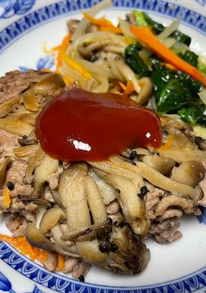簡単ハンバーグとカレーライス-レシピのメイン写真
