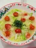 野菜たっぷり♪鶏白湯ラーメン