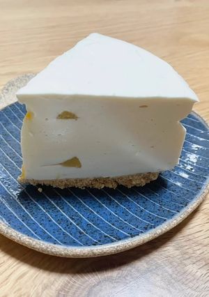 ヨーグルトと桃缶のレアチーズ風ケーキ-レシピのメイン写真
