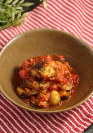 簡単!焼きナスのツナトマト煮-レシピのメイン写真