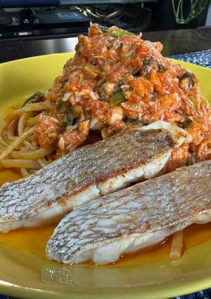 ひと手間かけた真鯛のトマトクリームパスタ-レシピのメイン写真