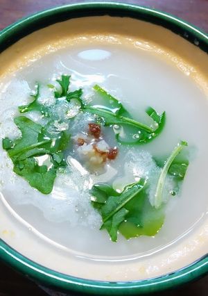 セルバチコで七草粥擬き　梅干と鮒寿司の飯-レシピのメイン写真